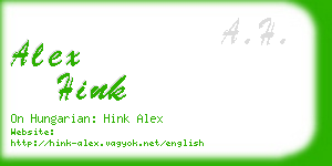 alex hink business card